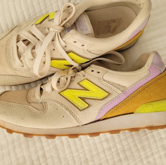 New balance 696 x j.crew multicolor neon tennis shoes | size 7 - Picture 4 of 6